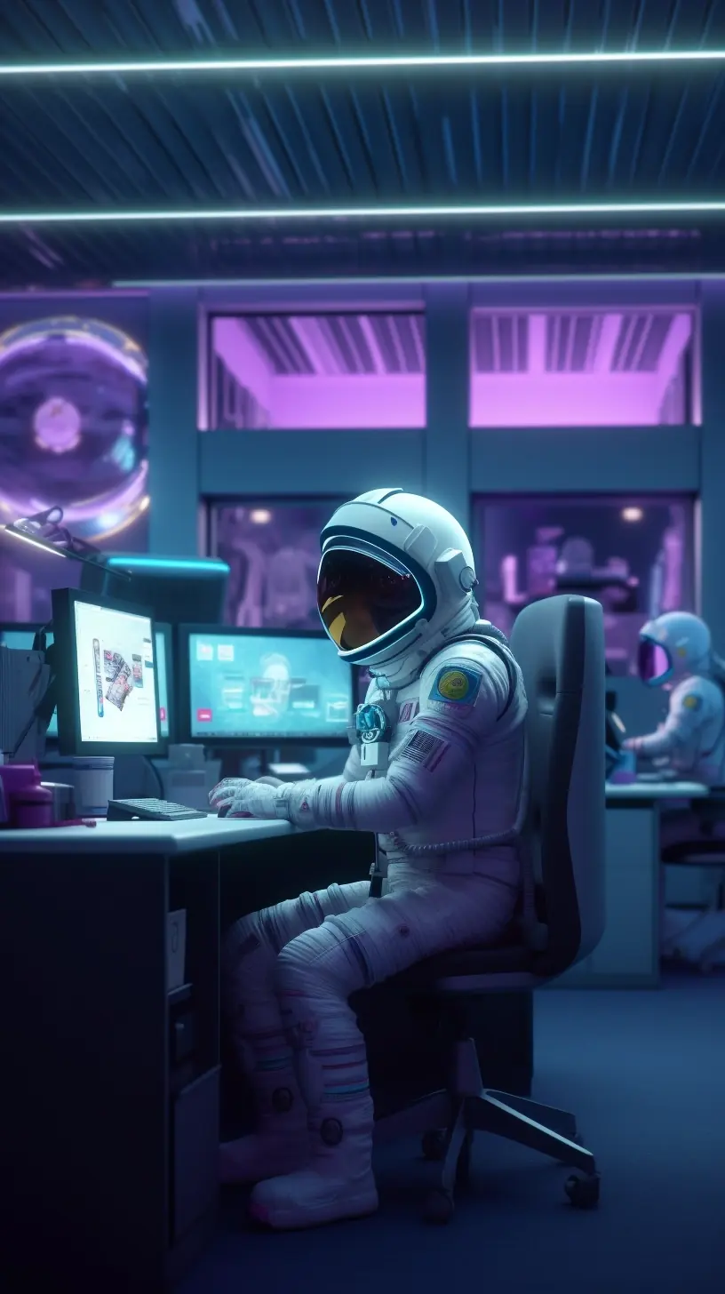 Bubblehub astronauts at work