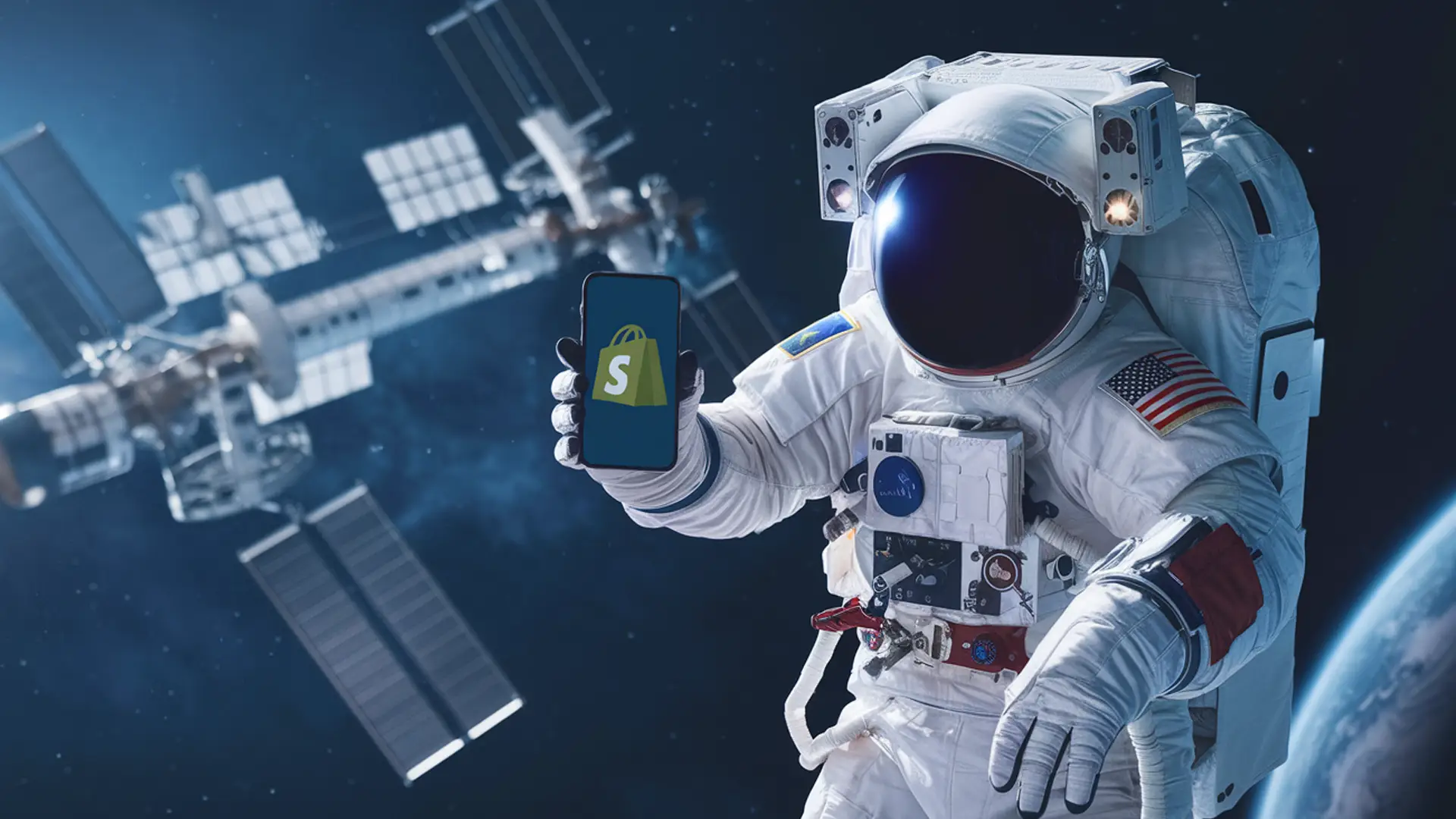 An image of an astronaut Showing A Mobile Friendly Shopify store An image of an astronaut Showing A Mobile Friendly Shopify store