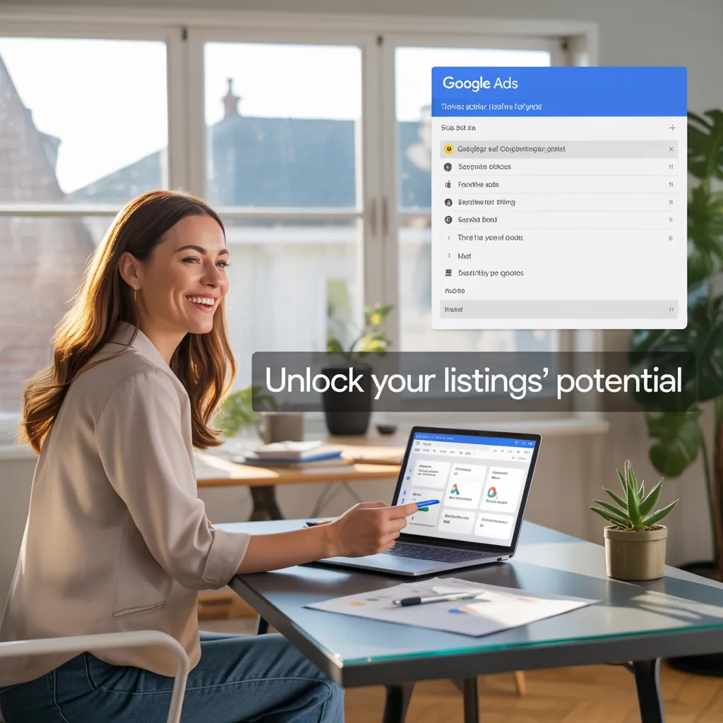 Of a woman doing google ads for real estate Of a woman doing google ads for real estate