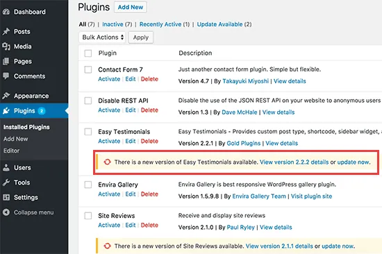 Manual wordpress updates