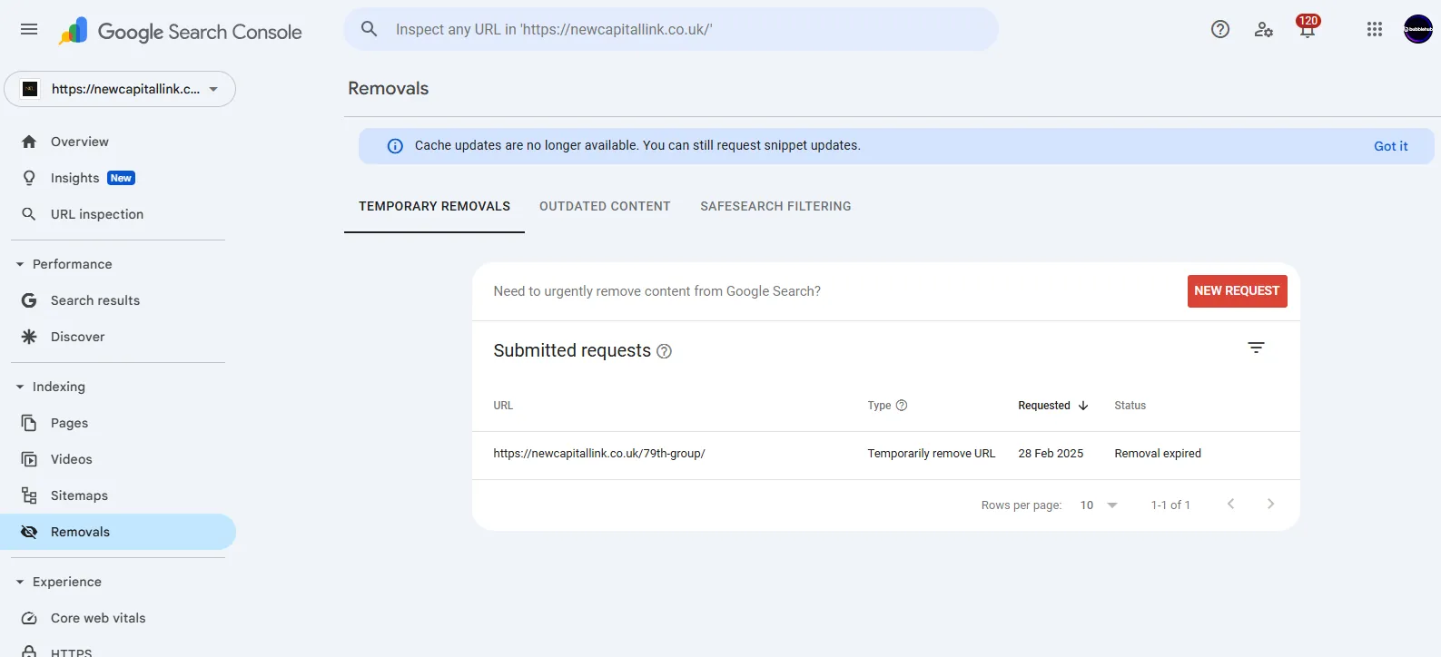 Search console removals tool Search console removals tool